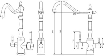 Кран Гейзер Анхель для проточных фильтров (упак.:1шт) от магазина РЭССИ