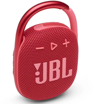 Колонка порт. JBL Clip 4 красный 5W 1.0 BT 15м 500mAh (JBLCLIP4RED) от магазина РЭССИ
