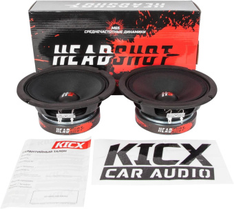 Колонки автомобильные Kicx HeadShot M65 (без решетки) 300Вт 100дБ 4Ом 16.5см (6 1/2дюйм) (ком.:2кол.) широкополосные однополосные от магазина РЭССИ