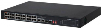 Коммутатор Dahua DH-PFS3226-24ET-240 24x100Mb 2G 2SFP 22PoE+ 240W неуправляемый от магазина РЭССИ