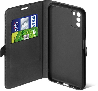 Чехол (флип-кейс) DF для Xiaomi Poco M3 poFlip-03 черный (DF POFLIP-03 (BLACK)) от магазина РЭССИ