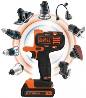 Дрель-шуруповерт Black+Decker MT218KB-QW аккум. патрон:быстрозажимной (кейс в комплекте) от магазина РЭССИ