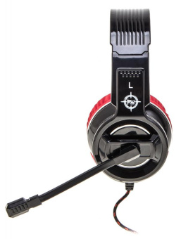 Наушники с микрофоном Оклик HS-L350G RED WAR черный/красный 2.2м мониторные оголовье (472664) от магазина РЭССИ
