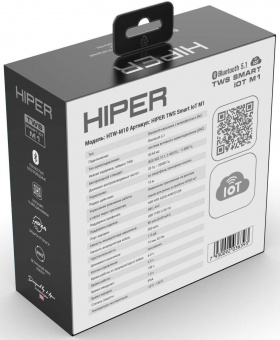 Гарнитура вкладыши Hiper TWS Smart IoT M1 серый беспроводные bluetooth в ушной раковине (HTW-M10) от магазина РЭССИ