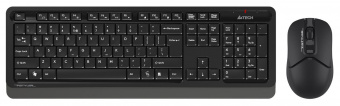 Клавиатура + мышь A4Tech Fstyler FG1012 клав:черный/серый мышь:черный USB беспроводная Multimedia (FG1012 BLACK) от магазина РЭССИ