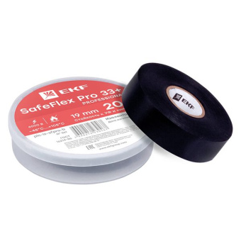 Изолента ПВХ 19мм 20м серии SafeFlex Pro 33+      черная от магазина РЭССИ