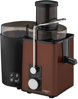 Соковыжималка центробежная Scarlett SC-JE50S57 1000Вт рез.сок.:600мл. коричневый/черный от магазина РЭССИ