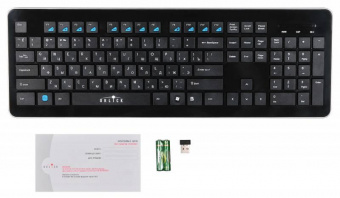 Клавиатура Оклик 870S черный USB беспроводная slim Multimedia от магазина РЭССИ