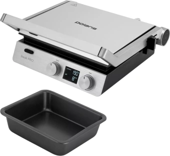Электрогриль Polaris PGP 3005 2000Вт серебристый от магазина РЭССИ