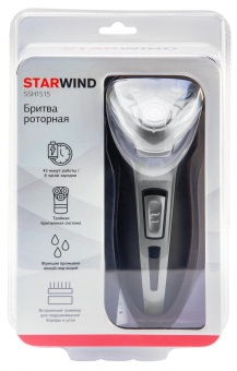 Бритва роторная Starwind SSH 1515 реж.эл.:3 питан.:аккум. серебристый/черный от магазина РЭССИ