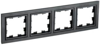 BRITE Рамка 4-местная РУ-4-БрЧ черный IEK от магазина РЭССИ
