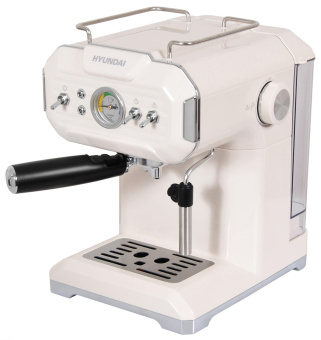 Кофеварка рожковая Hyundai HEM-5300 850Вт бежевый/серебристый от магазина РЭССИ