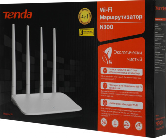 Роутер беспроводной Tenda F6 N300 10/100BASE-TX белый от магазина РЭССИ
