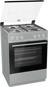 Плита Газовая Gorenje GI6121XH нержавеющая сталь (стеклянная крышка) реш.сталь от магазина РЭССИ