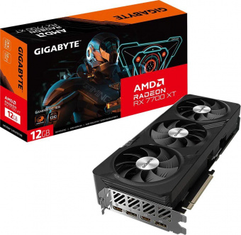 Видеокарта Gigabyte PCI-E 4.0 GV-R77XTGAMING OC-12GD AMD Radeon RX 7700XT 12288Mb 192 GDDR6 2276/18000 HDMIx2 DPx2 HDCP Ret от магазина РЭССИ