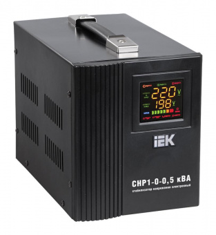 Стабилизатор напряжения IEK Home 0.5кВА однофазный черный (IVS20-1-00500) от магазина РЭССИ