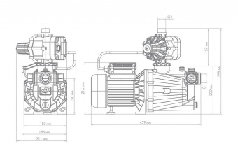 Насос поверхностный Джилекс Джамбо 70/50 П-К Комфорт 1100Вт 4200л/час (3036) от магазина РЭССИ