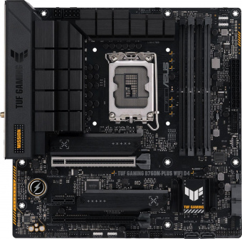 Материнская плата Asus TUF GAMING B760M-PLUS WIFI D4 Soc-1700 Intel B760 4xDDR4 mATX AC`97 8ch(7.1) 2.5Gg RAID+HDMI+DP от магазина РЭССИ