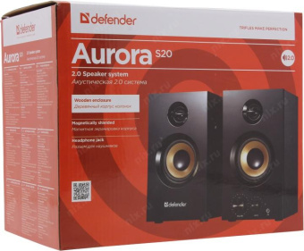 Колонки Defender Aurora S20 2.0 черный 20Вт от магазина РЭССИ