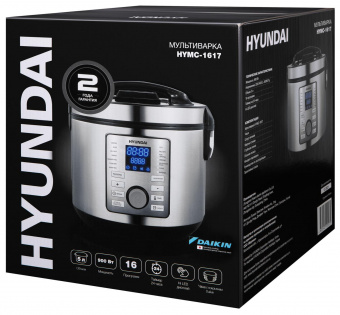Мультиварка Hyundai HYMC-1617 5л 900Вт серебристый/черный от магазина РЭССИ