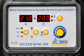Сварочный полуавтомат ТСС EVO MTM-200 инвертор MMA DC, TIG DC, MIG-MAG 5.04кВт от магазина РЭССИ