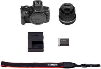 Фотоаппарат Canon EOS R100 черный 24.1Mpix 3" 1080p WiFi RF-S 18-45mm f/4.5-6.3 IS STM LP-E17 от магазина РЭССИ