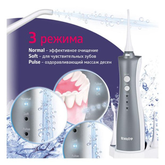 Ирригатор B.Well WI-912 портатив. 5насад. белый/серый от магазина РЭССИ