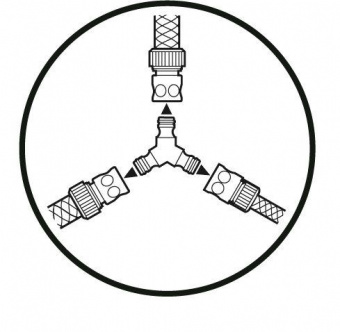 Тройник Gardena 02934-29.000.00 Д.вх.3/4" Д.вых.1/2" от магазина РЭССИ