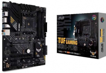 Материнская плата Asus TUF GAMING B550-PLUS Soc-AM4 AMD B550 4xDDR4 ATX AC`97 8ch(7.1) 2.5Gg RAID+HDMI+DP от магазина РЭССИ