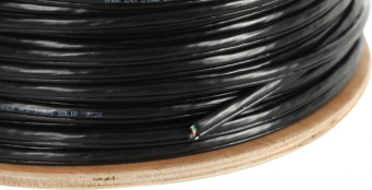 Кабель сетевой Ningbo UTP 4 пары cat5E solid 0.5мм Cu molded 305м черный outdoor стальной трос от магазина РЭССИ