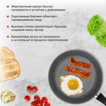 Сковорода Starwind Chef Induction SW-CHI4024GR круглая 24см покрытие: Pfluon ручка несъемная (без крышки) серый от магазина РЭССИ