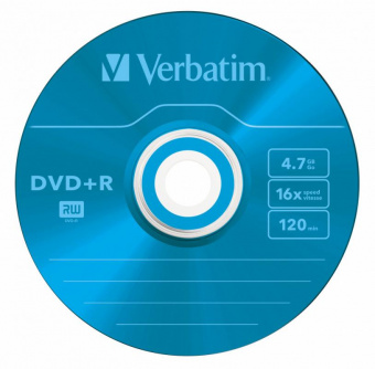 Диск DVD+R Verbatim 4.7Gb 16x Slim case (5шт) Color (43556) от магазина РЭССИ