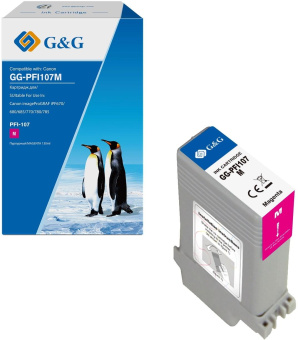 Картридж струйный G&G GG-PFI107M пурпурный (130мл) для Canon imageProGRAF iPF670/680/685/770/780/785 от магазина РЭССИ
