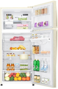 Холодильник LG GN-H702HEHL 2-хкамерн. бежевый глянц. линейный инверторный от магазина РЭССИ