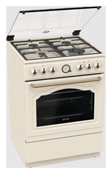 Плита Комбинированная Gorenje GKS6C70CLI бежевый (стеклянная крышка) реш.чугун от магазина РЭССИ