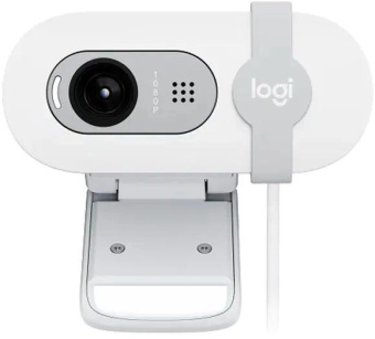 Камера Web Logitech HD Webcam Brio 100 Full белый 2Mpix (1920x1080) USB Type-C с микрофоном (960-001618) от магазина РЭССИ