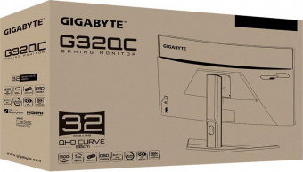 Монитор Gigabyte 31.5" G32QC A черный VA LED 1ms 16:9 HDMI HAS 350cd 178гр/178гр 2560x1440 165Hz DP 2K USB 7.8кг от магазина РЭССИ