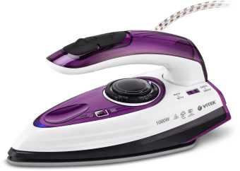 Утюг дорожный Vitek VT-8305 1000Вт белый/фиолетовый от магазина РЭССИ