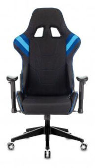 Кресло игровое Zombie VIKING 4 AERO черный/синий текстиль/эко.кожа с подголов. крестов. пластик от магазина РЭССИ