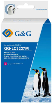 Картридж струйный G&G GG-LC3237M пурпурный (18.4мл) для Brother HL-J6000DW/J6100DW от магазина РЭССИ