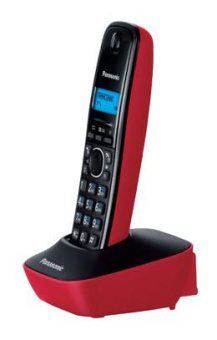 Р/Телефон Dect Panasonic KX-TG1611RUR красный/черный АОН от магазина РЭССИ
