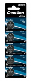 Батарея Camelion Lithium CR2016 BL-5 CR2016 75mAh (5шт) блистер от магазина РЭССИ