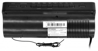 Радиобудильник Hyundai H-RCL140 черный LED подсв:красная часы:цифровые AM/FM от магазина РЭССИ