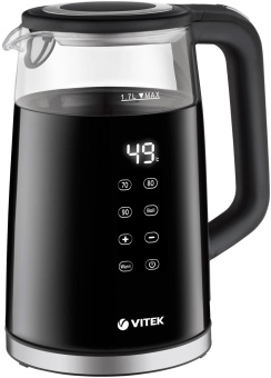 Чайник электрический Vitek VT-8827 1.7л. 2200Вт разноцветный корпус: стекло/металл от магазина РЭССИ