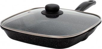 Сковорода-гриль Starwind Chef SW-CH3027G квадратная покрытие: Pfluon ручка несъемная (с крышкой) черный от магазина РЭССИ