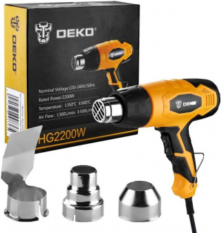 Технический фен Deko HG2200W 2200Вт темп.350/600С от магазина РЭССИ