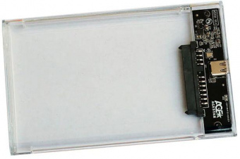 Внешний корпус для HDD/SSD AgeStar 3UB2P4C SATA III USB3.0 пластик прозрачный 2.5" от магазина РЭССИ