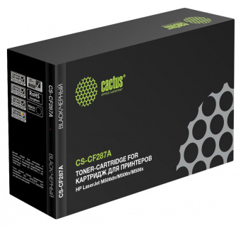 Картридж лазерный Cactus CS-CF287A CF287A черный (9000стр.) для HP LJ M506dn/M506n/M506x от магазина РЭССИ
