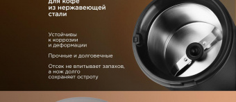 Кофемолка Red Solution RCG-M1609 240Вт сист.помол.:ротац.нож вместим.:70гр черный от магазина РЭССИ