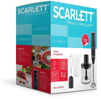 Блендер погружной Scarlett SC-HB42F12 1000Вт черный от магазина РЭССИ